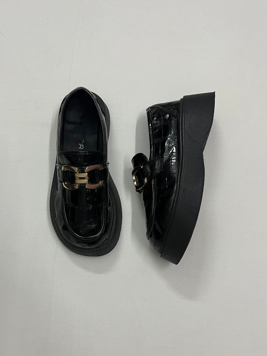 Gotham Croc Wedge Platform Loafers, EU36