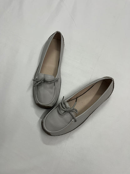 Cloud Grey Tied Loafers, EU36